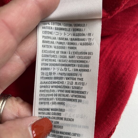 Vintage Y2K ABERCROMBIE & FITCH V-Neck Logo Tee Sz M Retro Twilight Gilmore Girl - Picture 5 of 7